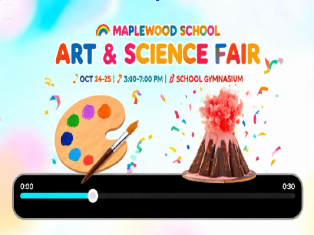 Design Colorful Reels for Local School Art and Science Fairs 