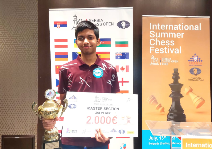 Goa's Ethan Vaz Secures Podium Finish at Serbia Open 2026 Masters