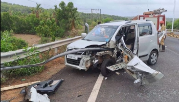 Three injured in road mishap in Canacona