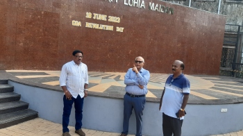 MLA visits Lohia Maidan after new stage comes under lens