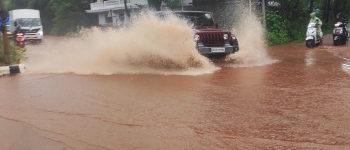 Arlem-Raia junction waterlogged, disrupts traffic