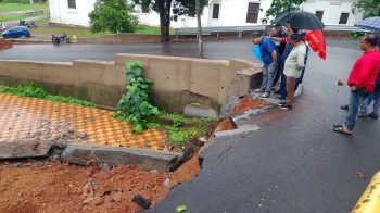 PWD minister assures probe into collapse of retaining wall near Santan Church