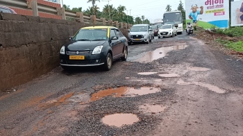 Heavy showers wash away Bardez roads