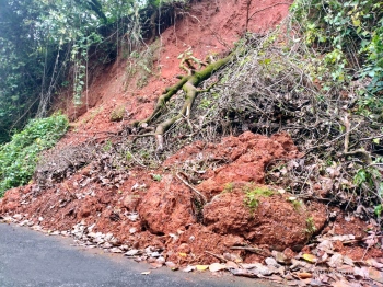 Landslides at Shristhal road pose threat to residents