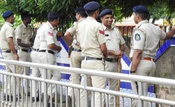 Denied permission, police mobilised in strength to foil meet on ground