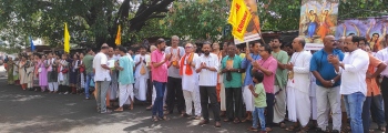 ISKCON members protest at Margao PS over assault on devotees and workers