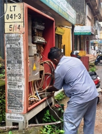 Open Service pilllar secured with door; residents relieved