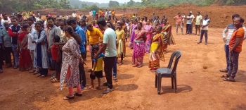 Villagers protest construction of fishmeal factory at Paryemoll