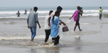 Concerns raised as brown colour water from creek flows into sea