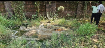 South district Collectorate septic tank found overflowing, entering nullah
