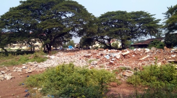 Two months on, construction debris at Porvorim old market yet to be cleared