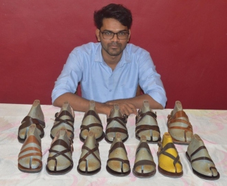 Creating handcrafted leather footwear, Akshay dreams big