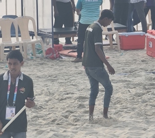 'Giving Goa a bad name': Sand flattened by bare feet at beach soccer venue