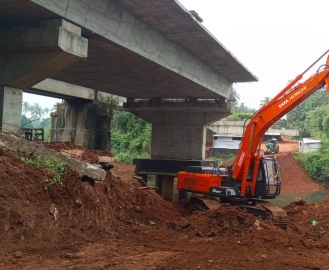 After 2-week pause, contractor restarts work at Dando bridge