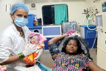 Woman delivers in 108 ambulance at Rivona