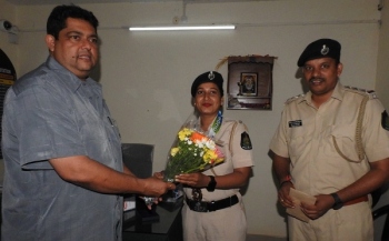 LPC Famila Fernandes felicitated for winning medal at National Games