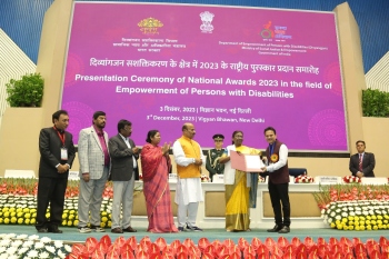 Pawaskar bags national award as Best State Commissioner for PwDs (