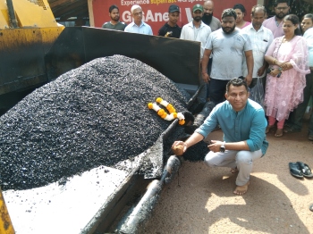 Hotmixing of internal Guirim roads begins