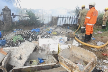 Fire near SGPDA fish market brings to fore issue of waste burning again