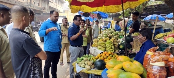 Encroachments removed at Vasco vegetable market