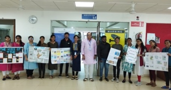 Dempo college holds newspaper making contest