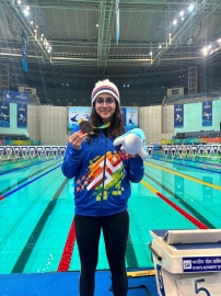 Sanjana wins laurels at BIMSTEC Aquatics Sports Championship