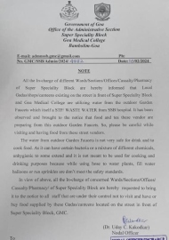 Caution, roadside eateries near hospital using waste water, says GMC’s internal note to staff