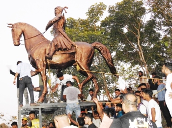 Shivaji statue at isolated place, questions arise over its security