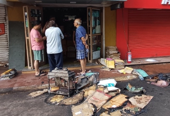 Goods damaged in blaze at Aquem medical store