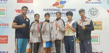 Three sub-junior girl boxers assured of medals after securing semis berth