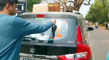 Telangana car with ‘police’ sticker stopped at Polem check post