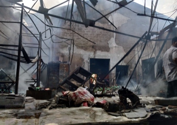 Food factory gutted in blaze at Corlim industrial estate