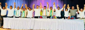 Show of unity! INDIA allies rally behind Viriato at Fatorda meet