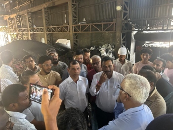 MLAs inspect Bicholim factory after Thursday’s furnace blasts