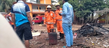 Fire personnel douse gas cylinder fire, avert disaster in Pernem
