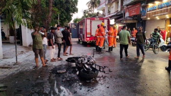 Motorcycle gutted in fire at Vasco