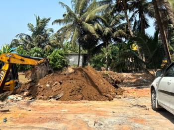 Calangute residents protest against alleged illegal road constructions