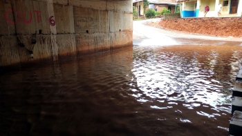 Underpass at NH66 flooded at Ugvem