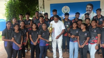 Mormugao MLA felicitates National medal-winning athletes