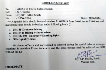 Calangute MLA criticises traffic police for prioritising fines over road safety