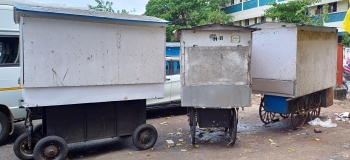 Gaddas parked at Margao’s old bus stand against mandate