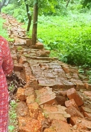 Miscreants demolish compound wall in Raia in dead of night