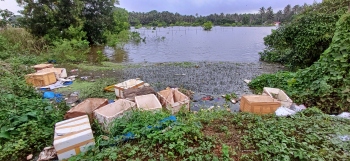 Now, thermocol waste found in low-lying Seraulim fields