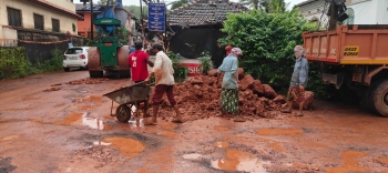 Saligao residents protest over poor road conditions