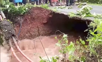 Khotigao cut off after road washes away due to rains