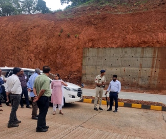 Collector inspects NH66 stretch hit by landslides in Pernem