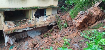 Landslide, wall collapse damages 4 more apartments at Marlem-Fatorda