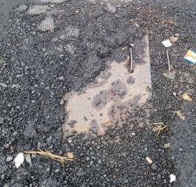 Dangerous steel covers embedded in roads