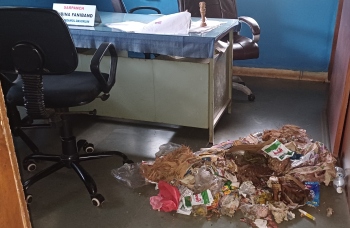 Rumdamol panch dumps waste in Sarpanch’s office chamber