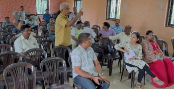 Uproar at Aquem Baixo gram sabha over absence of sarpanch, deputy